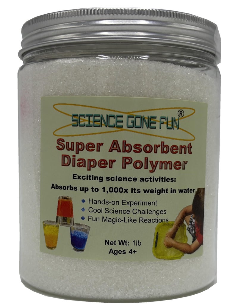 Science Gone Fun 1 Pound Sodium Polyacrylate Super Absorbent Diaper Polymer Science Educational Innovations Item - Image 1